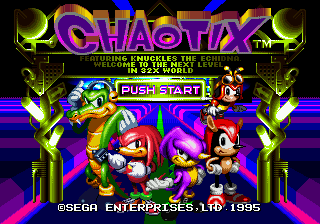 Knuckles' Chaotix — Title screen