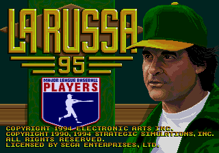 La Russa Baseball 95 — Title screen