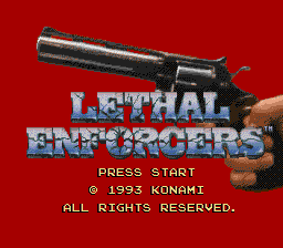 Lethal Enforcers — Title screen