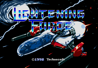 Lightening Force : Quest for the Darkstar — Title screen