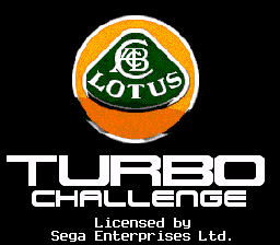 Lotus Turbo Challenge — Title screen