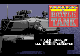 M-1 Abrams Battle Tank — Title screen