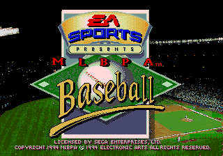 MLBPA Baseball — Title screen