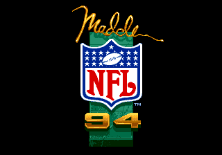 Madden NFL '94 — Title screen