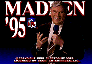 Madden NFL 95 — Title screen