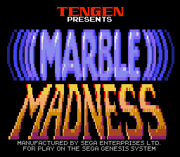 Marble Madness — Title screen