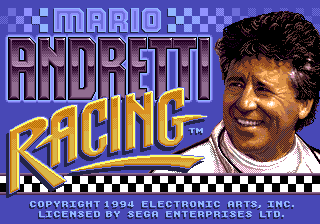 Mario Andretti Racing — Title screen