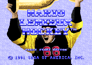 Mario Lemieux Hockey — Title screen