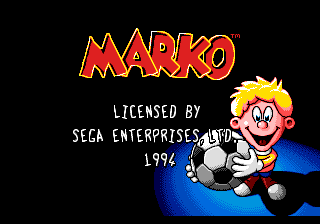 Marko — Title screen