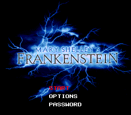 Mary Shelley's Frankenstein — Title screen