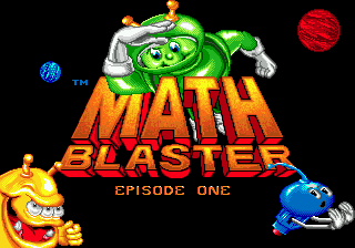 Math Blaster : Episode 1 — Title screen