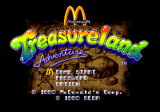 McDonald's Treasure Land Adventure — Title screen