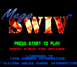 Mega SWIV — Title screen