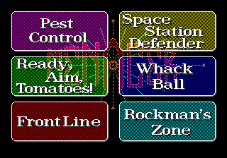 Menacer 6-Game Cartridge — Title screen