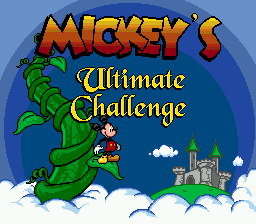 Mickey's Ultimate Challenge — Title screen