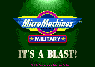 Micro Machines : Military — Title screen