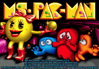 Ms. Pac-Man — Title screen