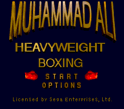 Muhammad Ali Heavyweight Boxing — Title screen