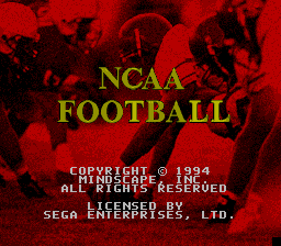NCAA Football — Title screen