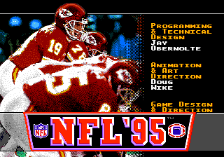 NFL '95 — Title screen