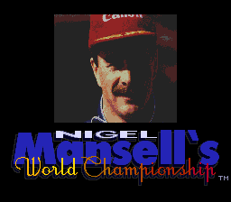 Nigel Mansell's World Championship Racing — Title screen