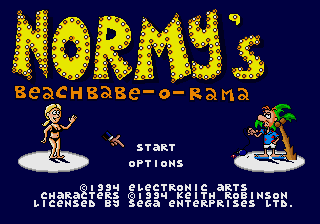 Normy's Beach Babe-O-Rama — Title screen