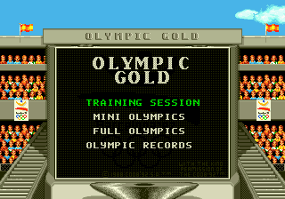 Olympic Gold — Title screen