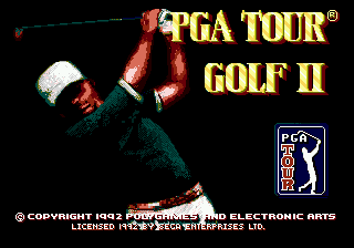 PGA Tour Golf II — Title screen