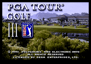 PGA Tour Golf III — Title screen