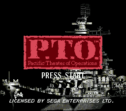 P.T.O. : Pacific Theater of Operations — Title screen