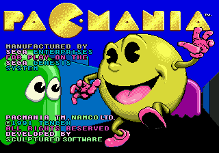 Pac-Mania — Title screen