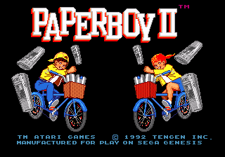 Paperboy 2 — Title screen
