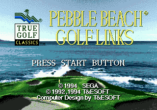 Pebble Beach Golf Links — Title screen