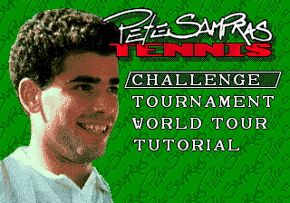 Pete Sampras Tennis — Title screen
