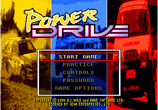 Power Drive — Title screen