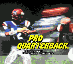 Pro Quarterback — Title screen