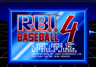 R.B.I. Baseball 4 — Title screen