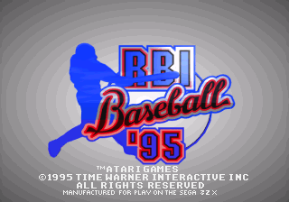 RBI Baseball '95 — Title screen