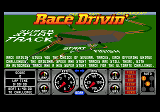 Race Drivin' — Title screen