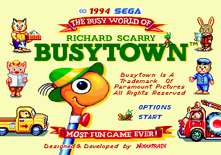 Richard Scarry's Busytown — Title screen