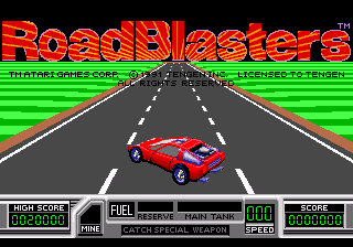 RoadBlasters — Title screen