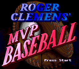 Roger Clemens' MVP Baseball — Title screen