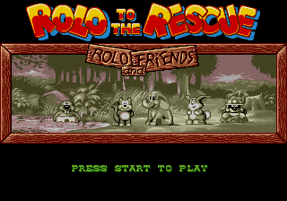 Rolo to the Rescue — Title screen
