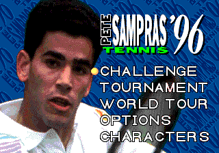 Sampras Tennis 96 — Title screen