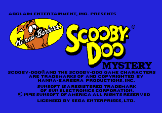 Scooby-Doo Mystery — Title screen