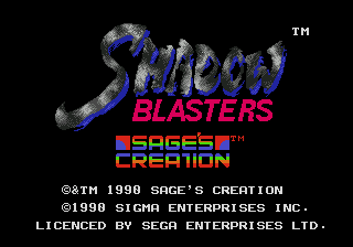 Shadow Blasters — Title screen