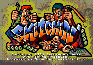Skitchin' — Title screen