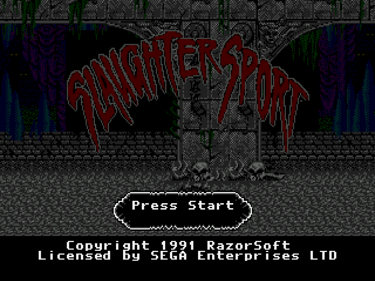 Slaughter Sport — Title screen