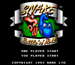 Snake Rattle n Roll — Title screen