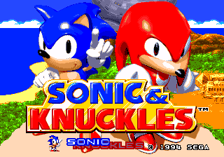 Sonic & Knuckles — Title screen